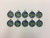 Glow In Dark Hawk Eye, 22mm Round, Blue & Green, 10 PCS