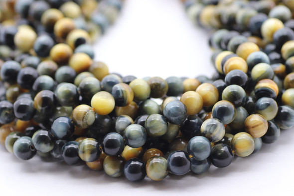 Tiger's Eye, Golden & Blue, Heated, Smooth Round