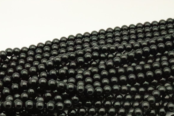 Tourmaline, Black, Natural, Smooth Round