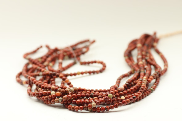 4mm  Red Jasper, Natural, Smooth Round