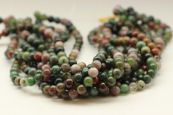 6mm, India Agate, Natural, Smooth Round