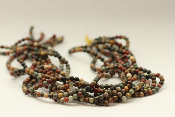 4mm, Ocean Agate, Natural, Smooth Round