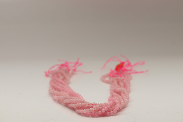 4mm  Quartz, Rose, Enhanced, Smooth Round