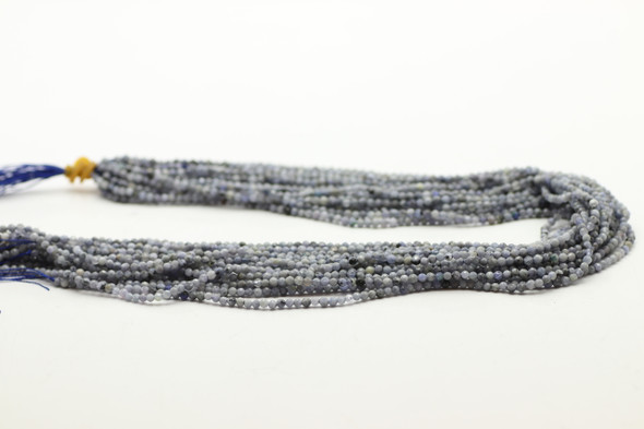 Tanzanite, Natural, Faceted Round, 2mm, One Strand