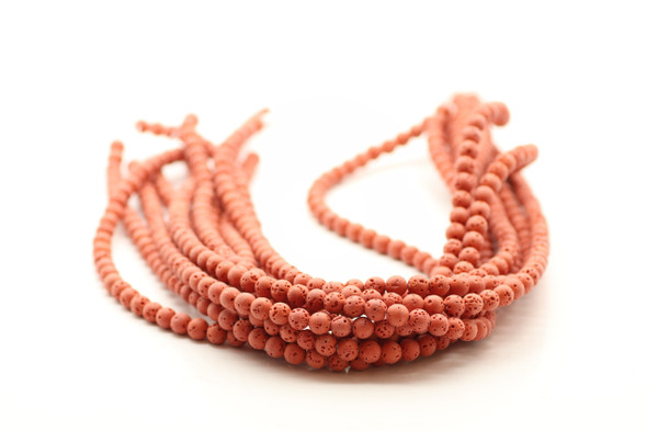 Lava, Sienna, Dyed 6mm Round