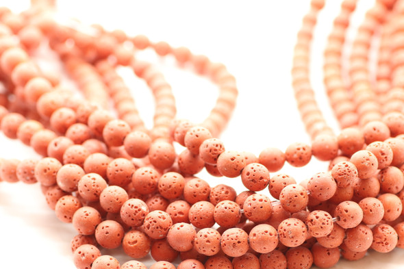 Lava, Sienna, Dyed 8mm Round