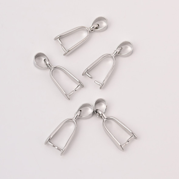 Pinch Bail, 22x6mm, Metal Alloy, Antique Silver, 5 PCS
