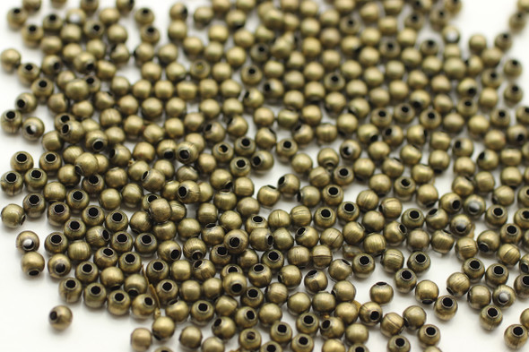 BEAD, Flat Round, Antique Bronze Plated (metal alloy), 3mm, approx 100 per bag