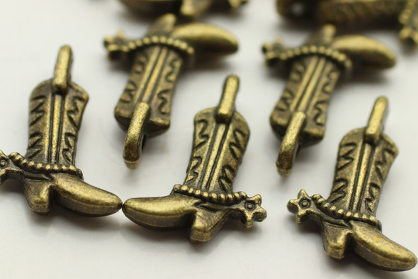 COWBOY BOOT, 18x13x5mm, Antique Bronze Plated (metal alloy), approx 18 per bag
