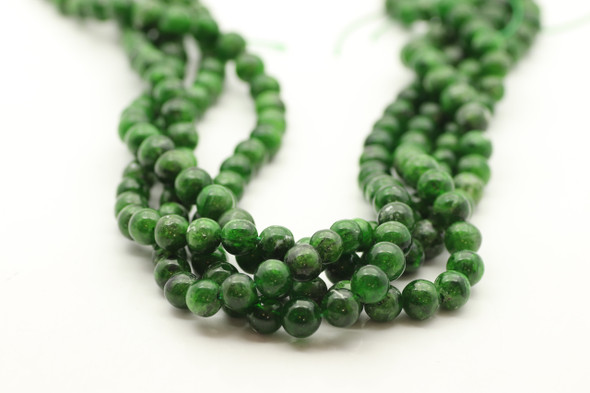 Chrome Diopside, Natural, Smooth Round, 8mm, One Strand, Limited Stock!