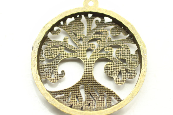 TREE OF LIFE, Round, 34mm, Antique Bronze Plated (metal alloy), approx 4 per bag