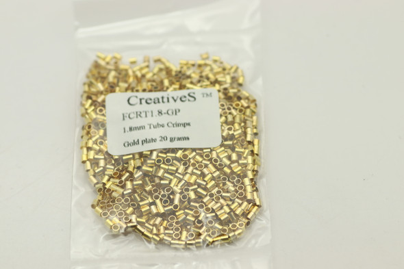 Crimp Tube, 1.8mm, Gold Plated, approx. 1400 PCS