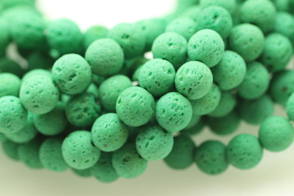 Lava, Green, Dyed 8mm Round