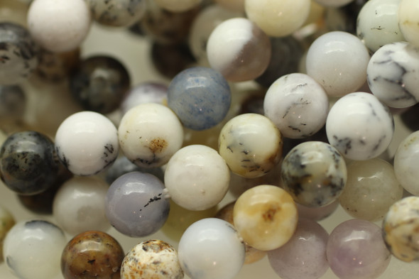 Opal, White, Natural, Smooth Round in sizes 6mm & 8mm. Priced Per Strand