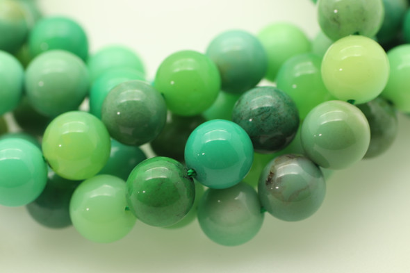 10mm Opal, Green, Natural, Smooth Round