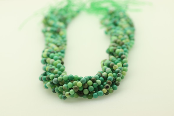 4mm Opal, Green, Natural, Smooth Round