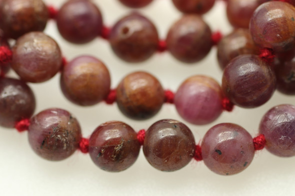 Ruby, Heated, 6mm Smooth Round