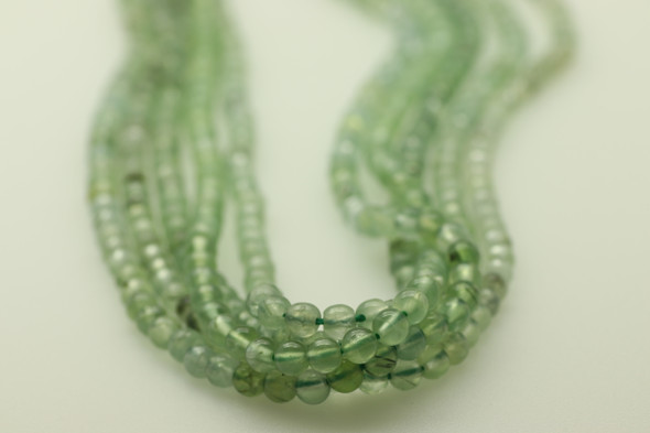 Prehnite, Natural, 4mm Smooth Round