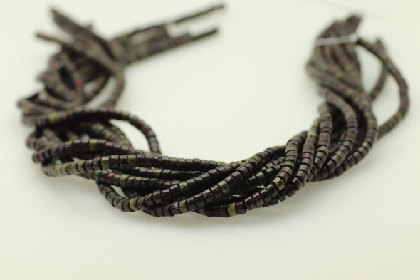 Dragon Blood Jasper, Natural, Heishi, 4x2mm, One Strand