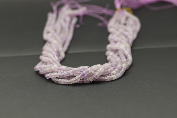 Jadeite, Lavender, Heishi, 4x2mm, One Strand