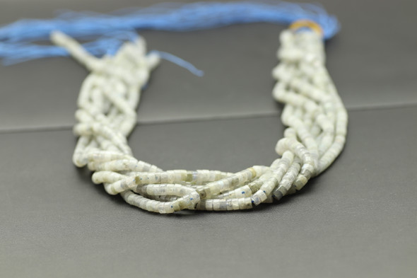 Labradorite, Grey, Natural, Heishi, 4x2mm, One Strand