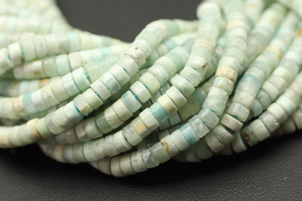 Larimar, Natural, Heishi, 4x2mm, One Strand