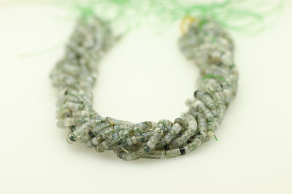 Tree Agate, Natural, Heishi, 4x2mm, One Strand