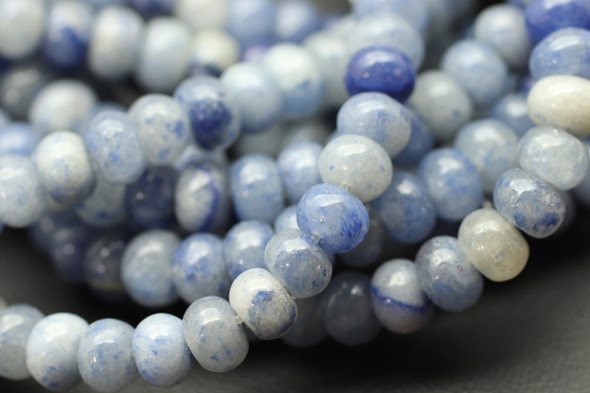 Aventurine, Blue, Quartz, Natural, Smooth Rondelle, 6x4mm