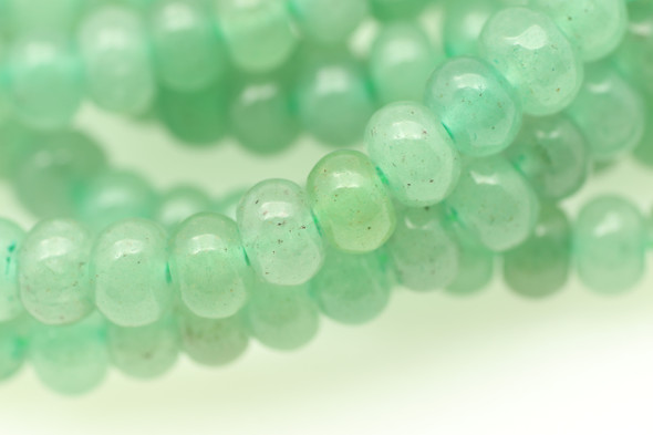 Aventurine, Green, Quartz, Natural, Smooth Rondelle, 6x4mm