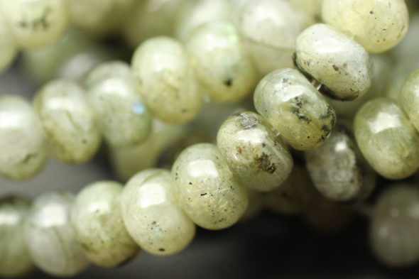Labradorite, Natural, Smooth Rondelle, 6x4mm