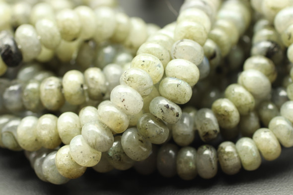 Labradorite, Natural, Smooth Rondelle, 8x5mm