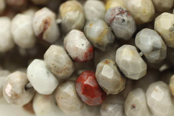 Gobi Agate, Natural, Faceted Rondelle, 8x5mm, One Strand