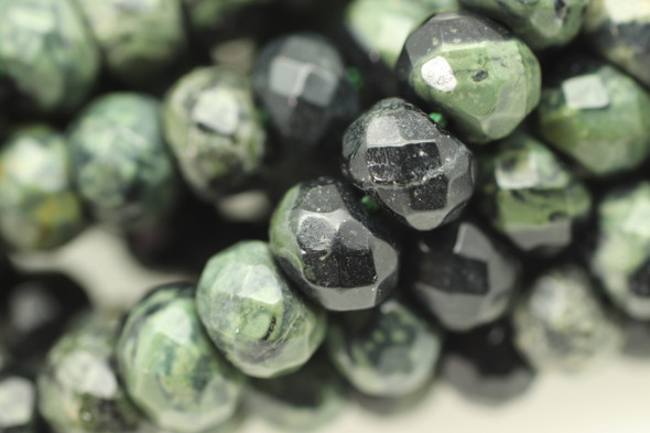 Kambaba Jasper, Natural, Faceted Rondelle, 6x4mm, One Strand