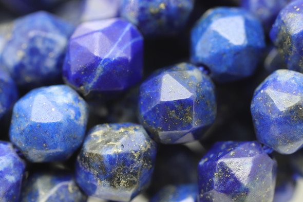 Lapis, Dyed, Faceted Diamond Shape, 8mm, One Strand