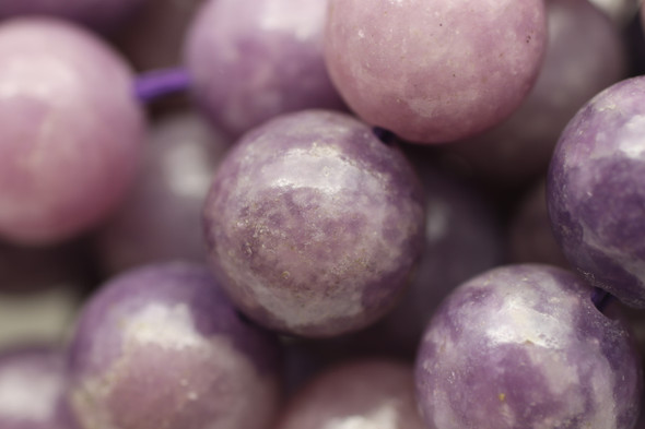 Lepidolite, Natural, Smooth Round, 10mm