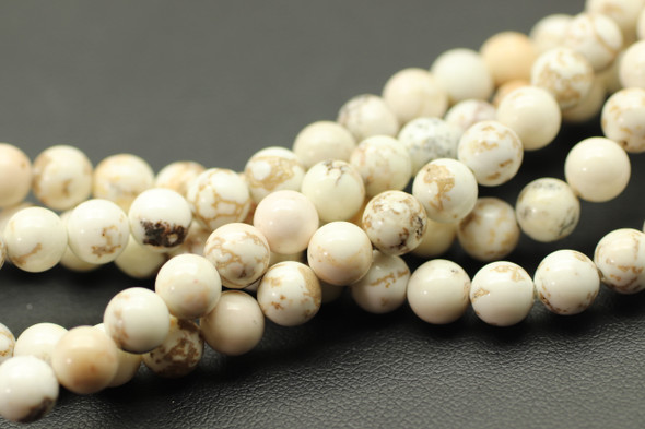 Magnesite, Natural, Smooth Round Beads, 6mm