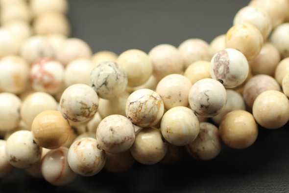 Magnesite, Natural, Smooth Round Beads, 8mm
