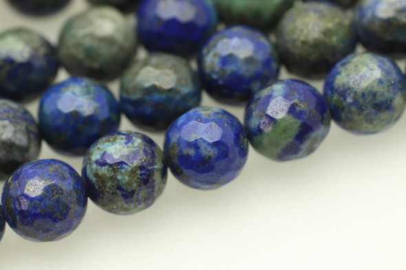 Chrysocolla, Chinese, Dyed, Faceted Round, 8mm