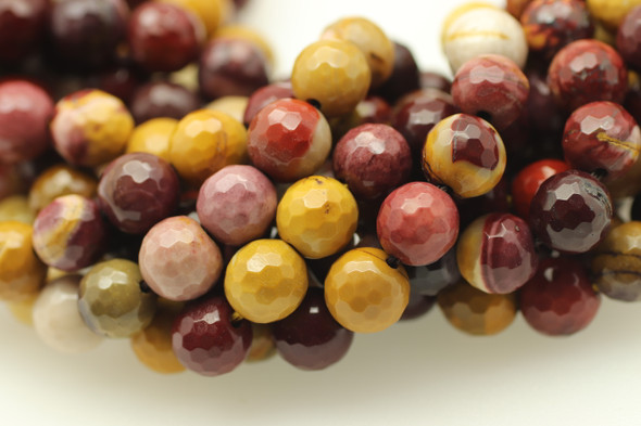 8mm, Mookaite Jasper, Natural, Faceted Round