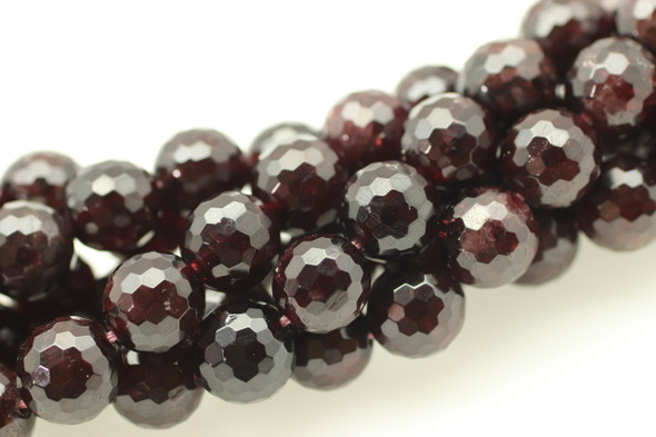 Garnet, Natural, Faceted Round, 10mm