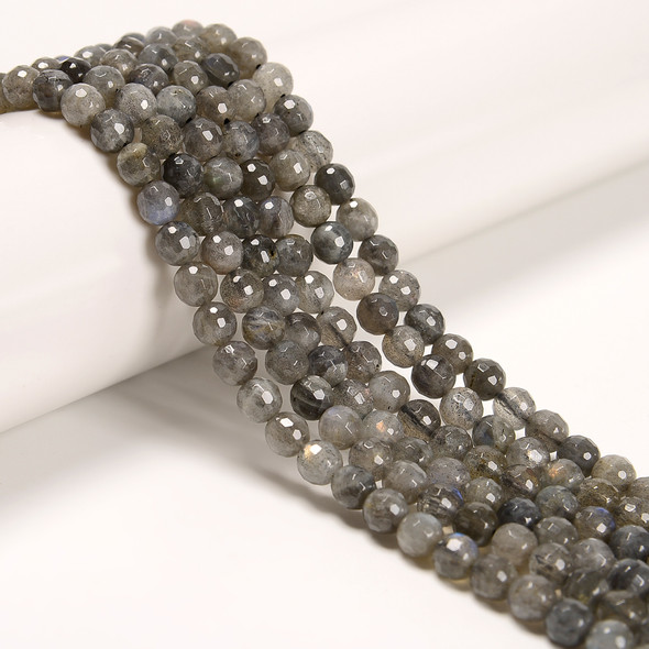 Labradorite, Natural, Faceted Round 6mm