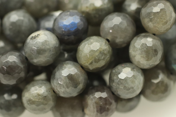 Labradorite, Blue, Natural, Faceted Round 8mm