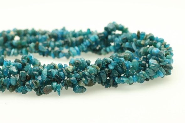 Apatite, Neon, Natural, Chips, 32in Strand, 8x4mm