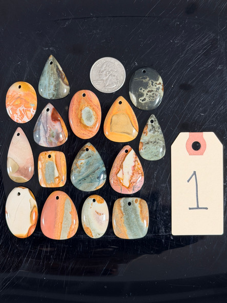 Jasper, Polychrome, Pendants, Pick Lot You Like, 100 Grams