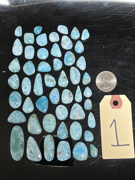Larimar, Cabochons