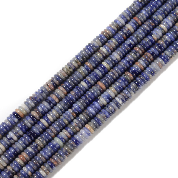 Sodalite, Rondelle Disk, One 6x2mm Strand