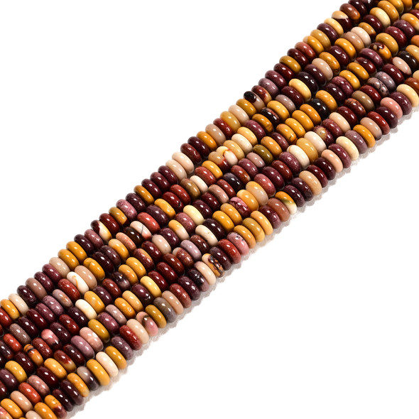 Mookaite, Jasper, Natural, Rondelle Disk, One 6x2mm Strand