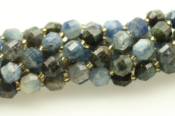 Kyanite, Natural, Faceted Off Round, 8mm, One Strand