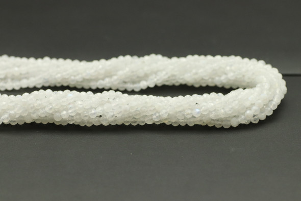 Moonstone, Natural, Faceted Round, 4mm Strand