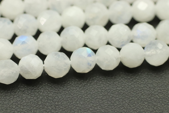 Moonstone, Natural, Faceted Round, 6mm Strand